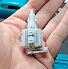 1 25 Scale Chevy 283 V8 Engine Dual Carb Drop In AMT 1957 Chevrolet Resin Kit