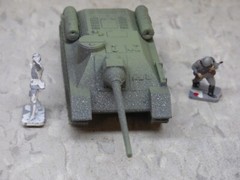 MIR / Roco Minitank Compatible WWII Russian SU-100 & Airfix Soldiers Lot#7392B©