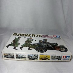 Tamiya BMW R75 German Motorcycle Sidecar 1/35 Model Kit WWII 35016