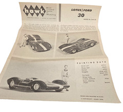 Hawk 644 Lotus Ford 30 Racer 1966 Issue Kit 1/32 Model Open Box Complete