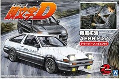 Aoshima 1/24 Initial D Series Fujiwara Takumi AE86 Trueno with Driver Figure