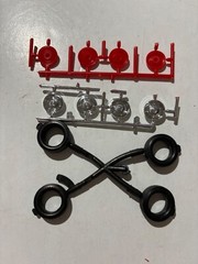 Model Car Parts – Revell Baldwin Motion 427 Camaro wheels tires & backs 1/25