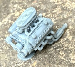 Resin “Big Block Oldsmobile” engine W/Dual Carbs for scale model cars, 1/24 1/25