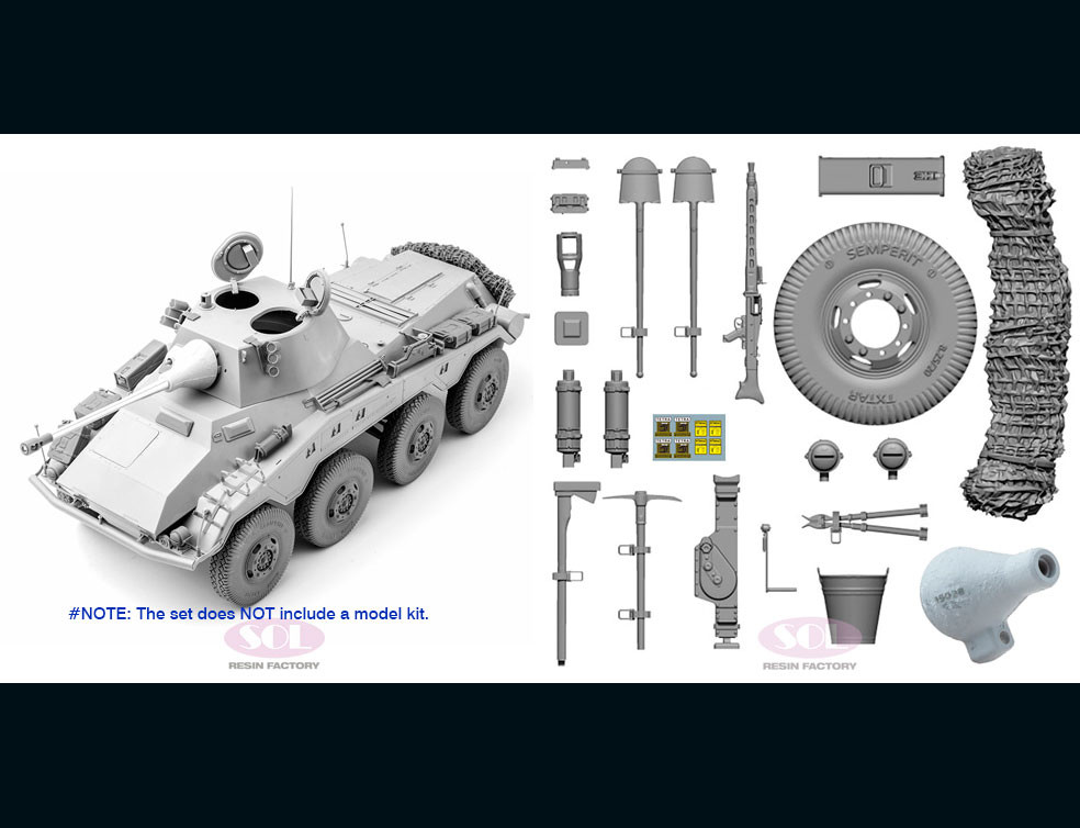 SOL Resin Factory 1/16 WWII German Sd.Kfz. 234/2 Upgrade Parts set
