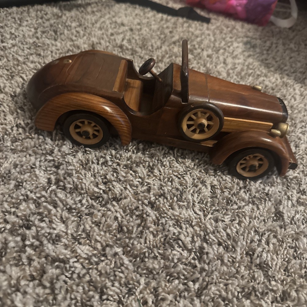 Classic Vintage Handcrafted Wooden Model Car 1933 Packard Twelve Luxury Vehicle