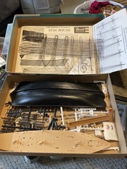 Revell S.M.S. Seeadler “Sea Eagle” Ship Model & Stag Hound 1960s Parts Lot