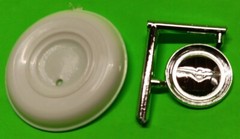 AMT 59 1959 Chrysler Imperial 1/25 Chrome Trunk Lid Mounted Spare Tire Promo