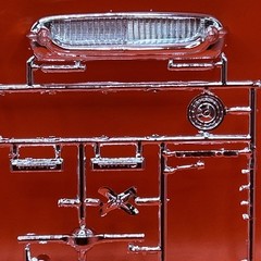 1957 Chevy Bel Air AMT Chrome Grill Hub Caps Bumpers Diff Model Parts 1:25 New 5