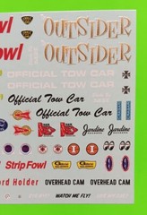 Waterslide Decal Sheet AMT 1/25 60’s HUGE Drag Race Car Gasser AWB A/FX 427 FORD