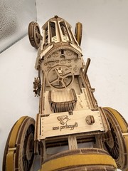U-Gears U-9 Grand Prix Car Wooden Mechanical Model Assembled Crank/Trophy READ