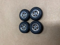 CUSTOM Mags 1/25 Scale Muscle Car Hot Rod Street Rims & Tires SET Goodyears WOW