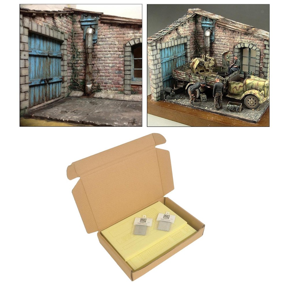 Crafts Building 3D Puzzle Unassembled Kit Wood Ruins War Scene Layouts