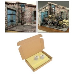 Crafts Building 3D Puzzle Unassembled Kit Wood Ruins War Scene Layouts
