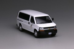 For 596 1:64 White GMC Express 3500 Police Van Diecast Display Gift Collection