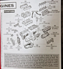 FUEI INJECTED 8 CYL HEMI ENGINE 1/25 SCALE LOTS OF CHROME AND DETAIL 1/25