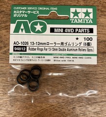 Tamiya Mini 4WD – 94812 – Rubber Ring For 13-12mm DBL Rollers (6pcs.) – AO-1026
