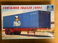 Italeri Container Trailer (40ft) P&O 1/24 Scale Model Kit No. 737 SEALED NIB