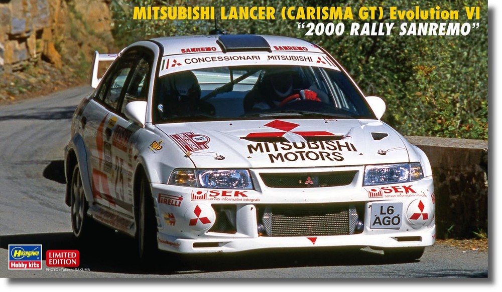 Hasegawa 1/24 Mitsubishi Lancer (Charisma GT) Evolution VI 2000 Rally Sanremo Pl