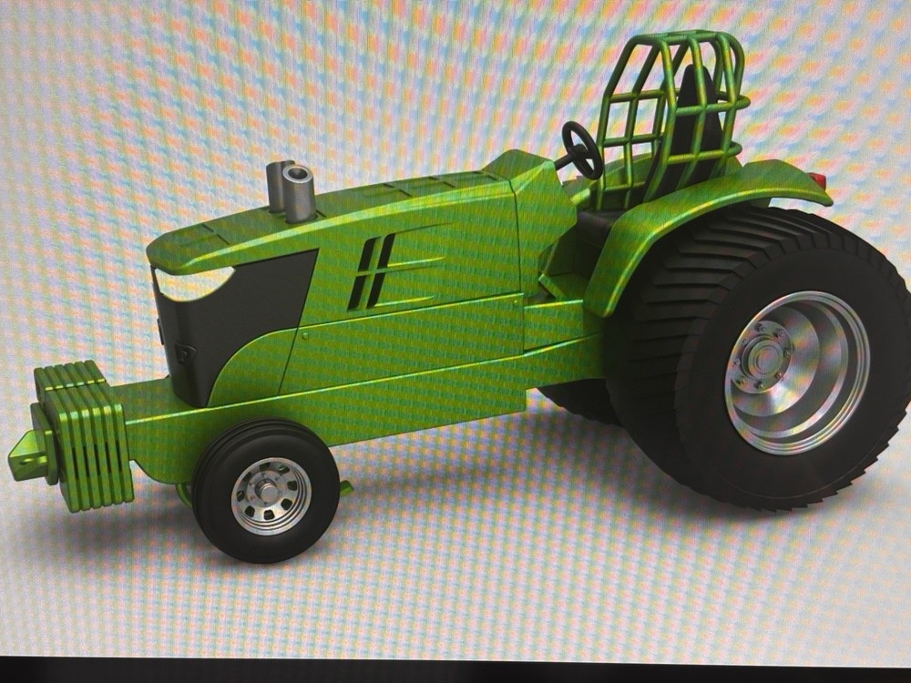 1/25 Resin Printed Curbside (NO MOTOR). Pulling Tractor Model Kit.