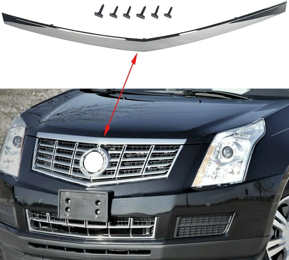 Hood Molding Trim Moulding Chrome Compatible with 2010-2016 SRX 22774203 GM12351