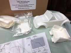 Rare BEST MODEL CAR PARTS 1950 VW HEBMULLER RESIN MODEL BODY CONVERSION KIT