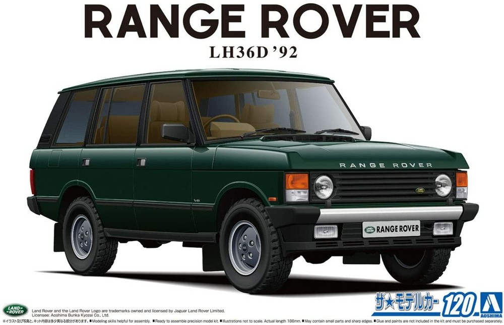 Aoshima JAPAN No.120 Land Rover LH36D Range Rover Classic 1/24 Scale Model Kit