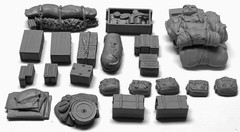 1/35 Scale US Army M3 Stuart and Other Tanks Stowage Set Value Gear – Resin
