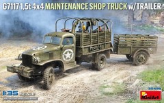 MiniArt 35498 G7117 1.5t 4×4 Maintenance Shop Truck with Trailer 1/35