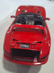 Vintage 1992 Bburago 1/20 Scale Diecast Red Dodge Viper Red Convertible