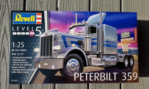 REVELL 1/25 PETERBILT 359 CONVENTIONAL TRUCK MODEL KIT 302 PARTS NEW 85-2627 F/S