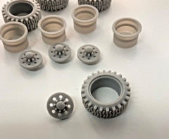 1/25 Scale 8 Lug Off Road Wheel Tire Set 33×12.50×20 High Detail Resin Parts