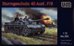 Unimodel 280 German Artillery Sturmgeschutz 40 Ausf F 8 WW II 1/72 scale