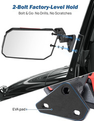 Red Wrangler Side Mirrors Doors off Compatible with 1997-2018 Wrangler TJ JK JK