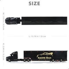 RAUH-Welt BIKERS 1/64 Scale Heavy Semi Truck with Full Trailer Die-Cast Alloy Mo