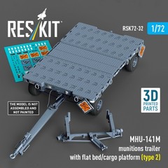 MHU-141M munitions trailer with flat bed/cargo platform (type 2) 1:72 RSK72-0032