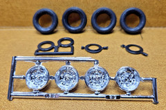 1972 Chevy Nova SS STOCK WHEELS & TIRES 1/25 scale NEW Model Kit PARTS AMT
