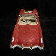Vintage 1957 Red Chevy Corvette Convertible Model Car
