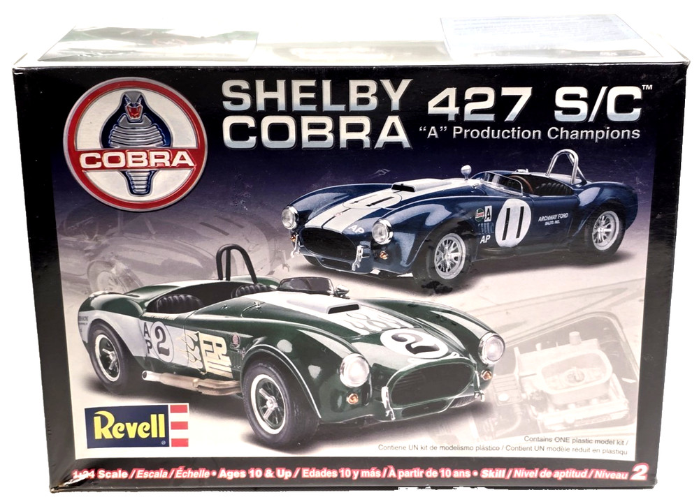 Revell 1:24 Shelby Cobra 427 S/C “A” Production Champions Model Kit New 85-2828