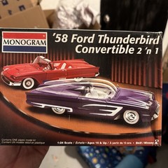 Monogram 1958 Ford🦅 Thunderbird⚡️ Convertible🏁 2 N 1 Sealed Parts