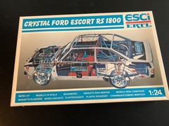ESCI/ERTL Cystal Ford Ecort RS 1800 Rally Car 1/24 Kit, New, Parts Sealed in Box