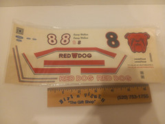 #8 Kenny Wallace Red Dog 1/24th , 1/25th Scale Waterslide Decal Sheet