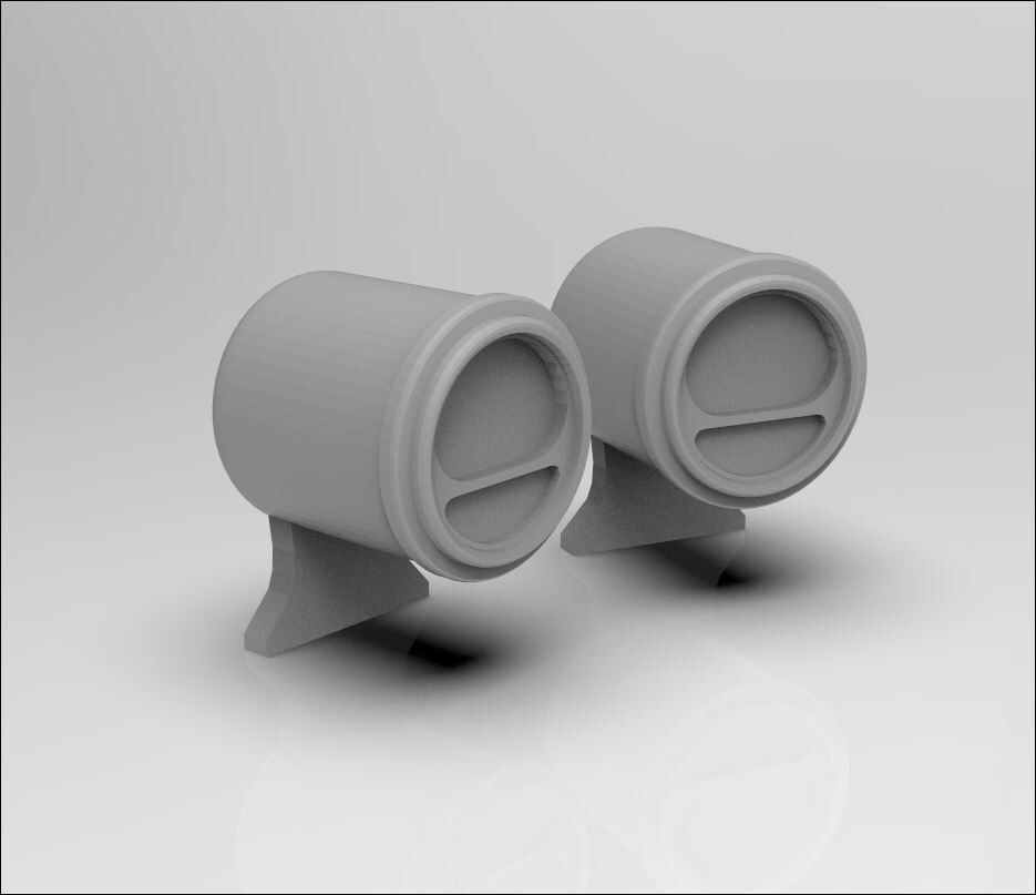 1:18 60’s Era Tach 3d Printed. Comes Unpainted. 2pk