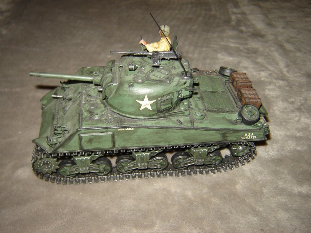 Built USA Tank w/Driver 6-3/4 inches long Well Built & Painted Excellent Cond