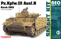 DRAGON 6559 1/35 ‘19-45’ SERIES MODEL PZ.KPFW.III AUSF.N KURSK 1943 TANK MODEL.