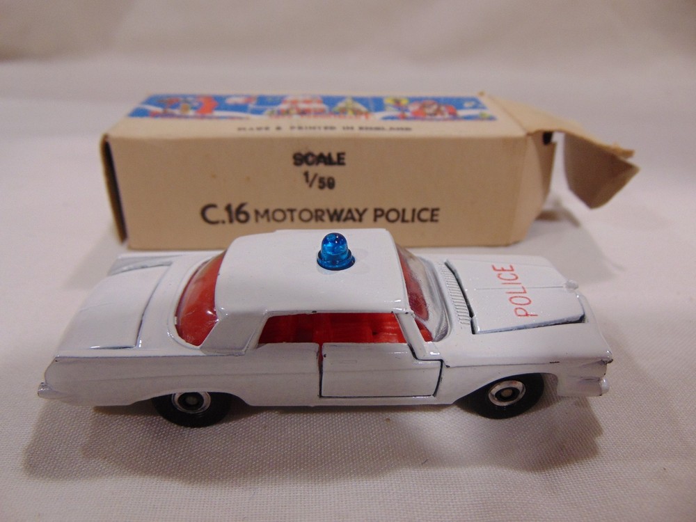 1972 IMPY Roadmaster Lonestar #16 Motorway Police Chrysler Imperial WHITE W/ Box