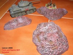 Lancer LM38 20mm Resin WWII Small Rubble-Pack of 3