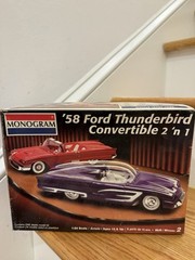 Monogram ’58 Ford Thunderbird Convertible 2 N 1 Plastic Model Car Kit