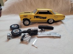 Builder Original Issue AMT 1962-65 Chevy Nova AWB Gasser model car. 1/25
