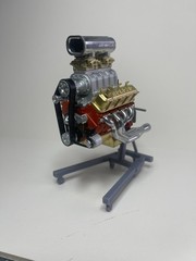 BLOWN BIG BLOCK CHEVY ENGINE with Stand 1/24th – 1/10th Scale kit MADE IN USA