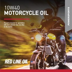 Red Line 42404 10W40 Synthetic Motorcycle Motor Oil – 1 Quart